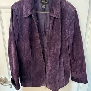 Style & Co. Women's Deep Purple Teddy Jacket